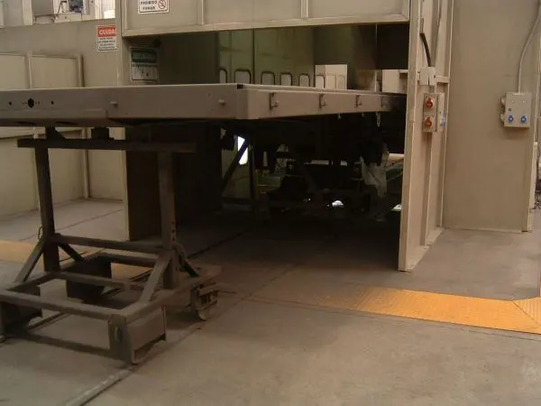 Cabine de pintura à pó carretas